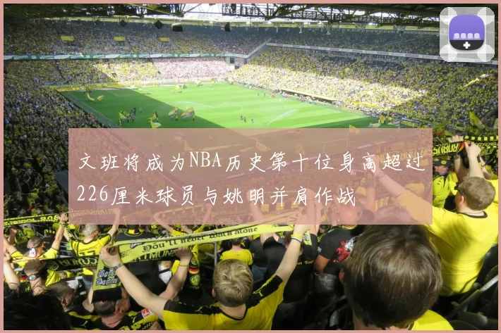 文班将成为NBA历史第十位身高超过226厘米球员与姚明并肩作战